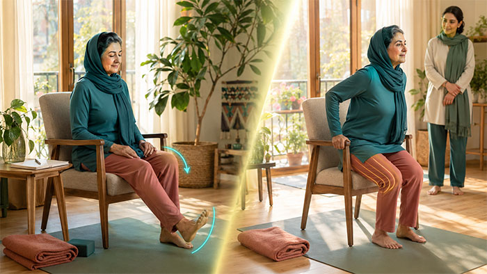 آموزشی یوگای صندلی
