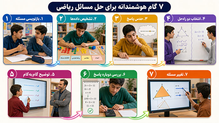 هفت‌مرحله‌ برای حل تعاملی مسائل ریاضی