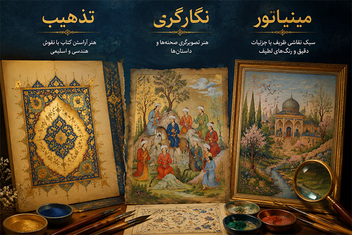 تفاوت تذهیب و نگارگری و میینیاتور