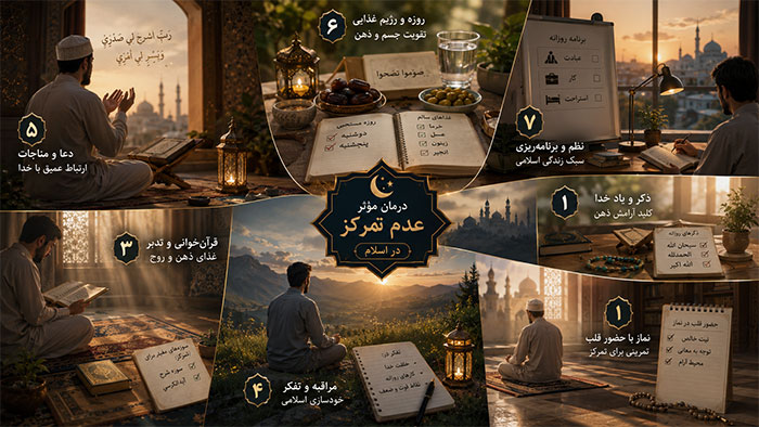 درمان عدم تمرکز در اسلام 