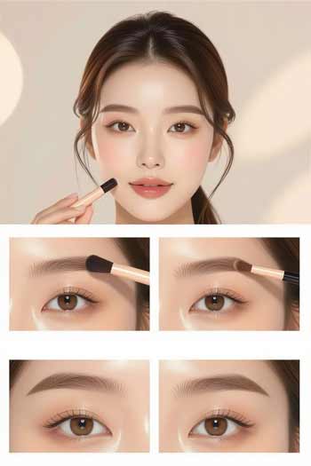 میکاپ کرهای آرابش ابروها به سبک کره ای