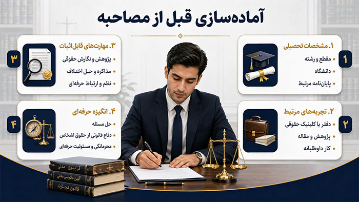 مصاحبه مرکز وکلا آمادهسازی قبل از مصاحبه