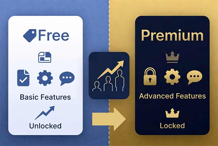 مدل Freemium (رایگان با ویژگی‌های پریمیوم)