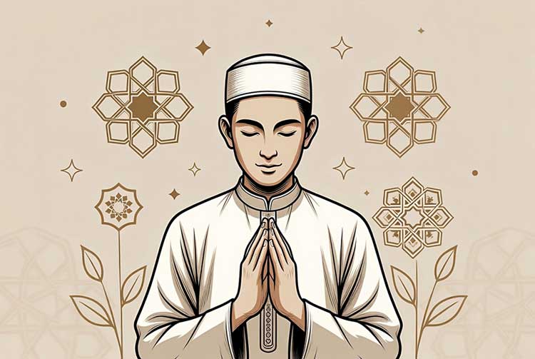 در حال دعا کردن 