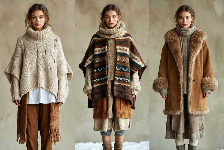 بوهو لایه‌لایه زمستانی (Layered Winter Boho)
