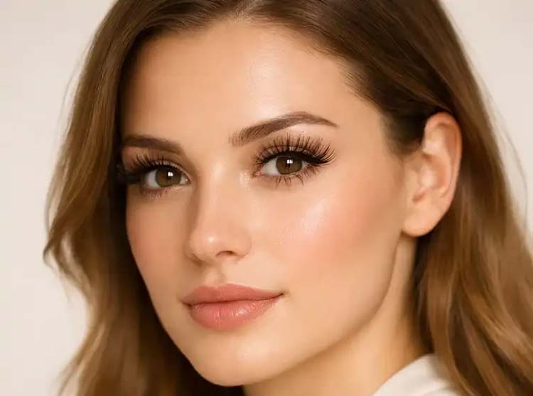 آرایش لایت با مژه‌های بلند